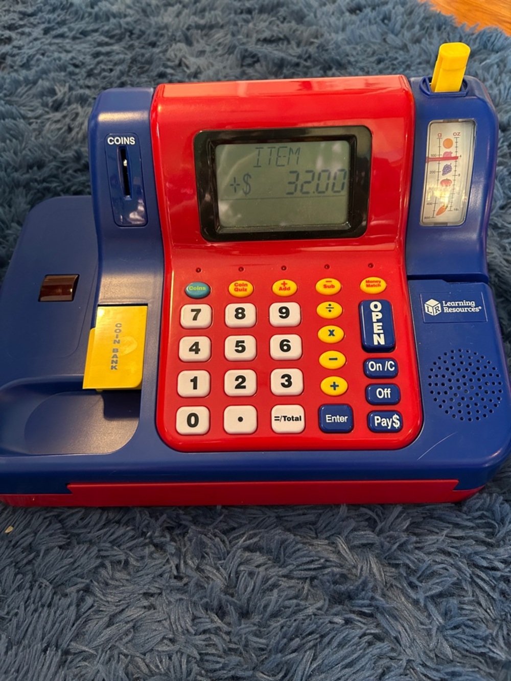Learning Resources Kids Electronic Cash Register - Red & Blue